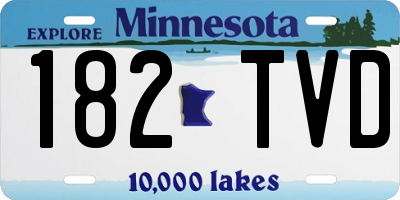 MN license plate 182TVD