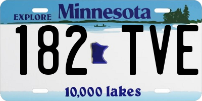 MN license plate 182TVE