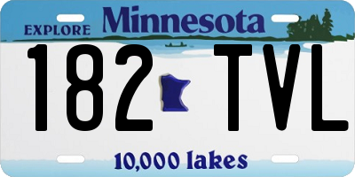 MN license plate 182TVL
