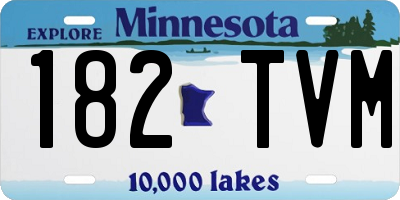 MN license plate 182TVM