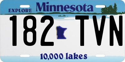 MN license plate 182TVN