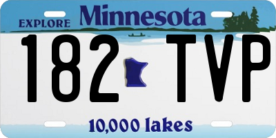 MN license plate 182TVP