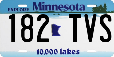 MN license plate 182TVS