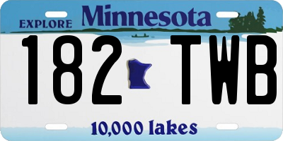 MN license plate 182TWB