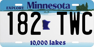 MN license plate 182TWC