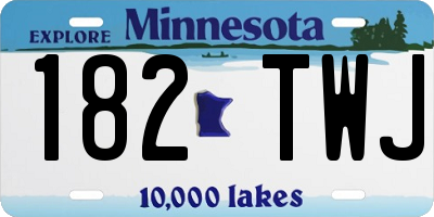 MN license plate 182TWJ