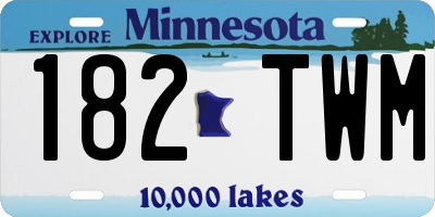 MN license plate 182TWM