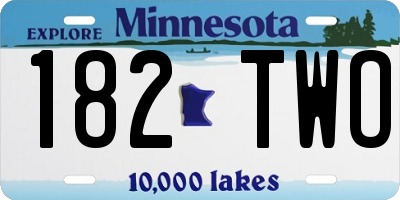 MN license plate 182TWO
