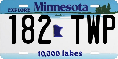 MN license plate 182TWP