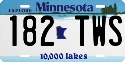 MN license plate 182TWS