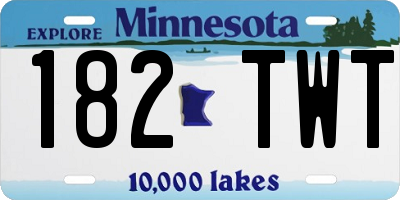 MN license plate 182TWT