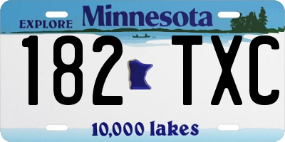 MN license plate 182TXC