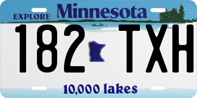 MN license plate 182TXH