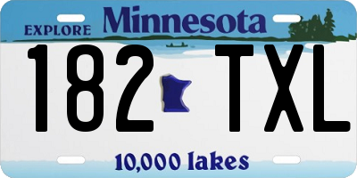 MN license plate 182TXL