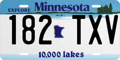 MN license plate 182TXV