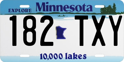 MN license plate 182TXY