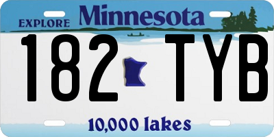 MN license plate 182TYB