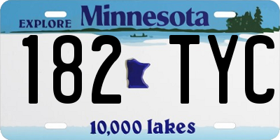MN license plate 182TYC