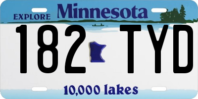 MN license plate 182TYD