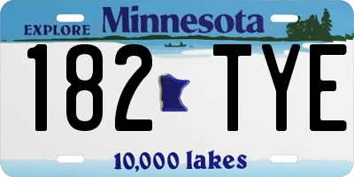 MN license plate 182TYE