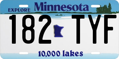 MN license plate 182TYF
