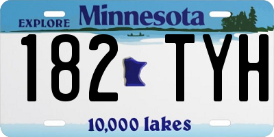 MN license plate 182TYH