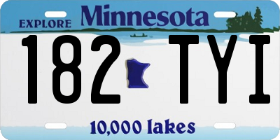 MN license plate 182TYI