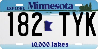 MN license plate 182TYK
