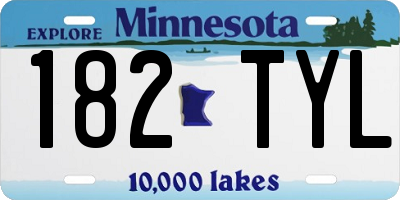 MN license plate 182TYL
