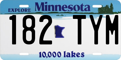 MN license plate 182TYM