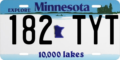 MN license plate 182TYT