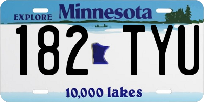 MN license plate 182TYU