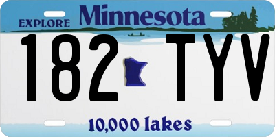 MN license plate 182TYV