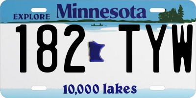 MN license plate 182TYW