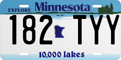 MN license plate 182TYY