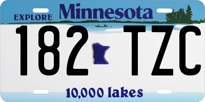 MN license plate 182TZC