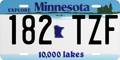 MN license plate 182TZF