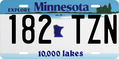 MN license plate 182TZN