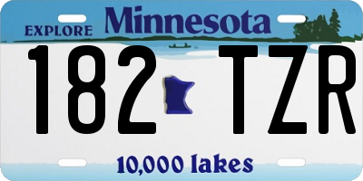 MN license plate 182TZR