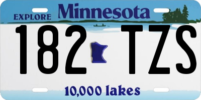 MN license plate 182TZS