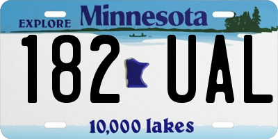 MN license plate 182UAL