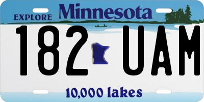 MN license plate 182UAM