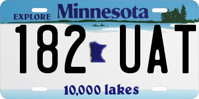 MN license plate 182UAT