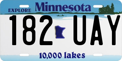 MN license plate 182UAY