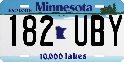 MN license plate 182UBY