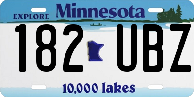 MN license plate 182UBZ