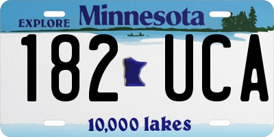 MN license plate 182UCA