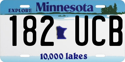 MN license plate 182UCB
