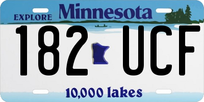 MN license plate 182UCF