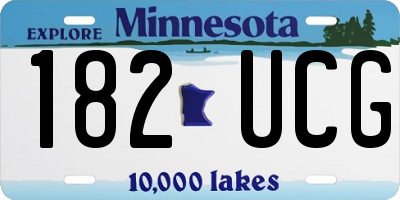 MN license plate 182UCG